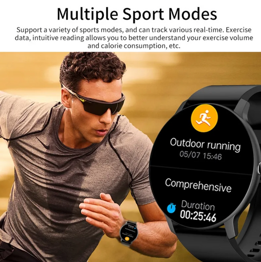 LIGE Smartwatch – 1,3" Fitnessarmband für Android & iOS, Herzfrequenz & Schrittzähler