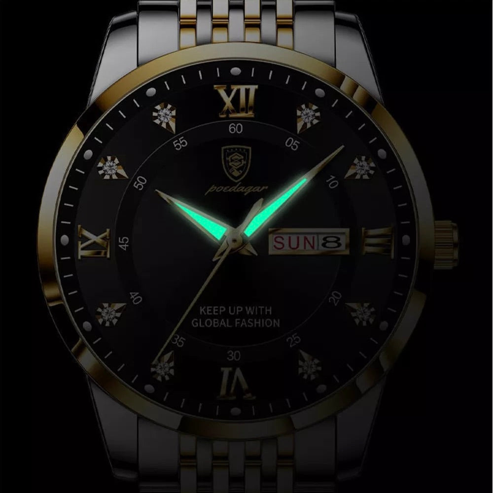 Herren-Armbanduhr mit Tag & Datum 42 mm