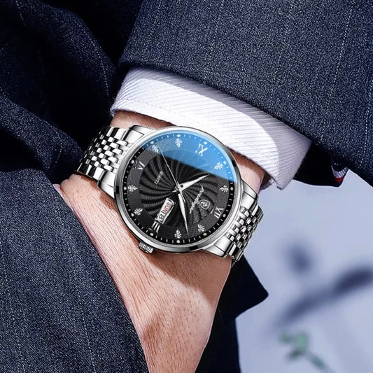 Herren-Armbanduhr mit Tag & Datum 42 mm