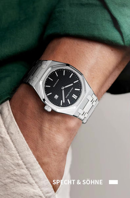 Specht & Söhne SP0030 Quarzuhr | Achteck Tapisserie VX3K Saphirglas 38mm