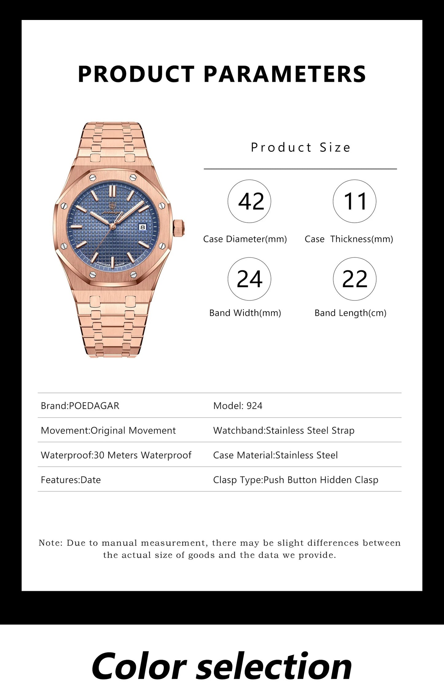 Herren-Armbanduhr mit Datum 42 mm - Royal Oak Hommage