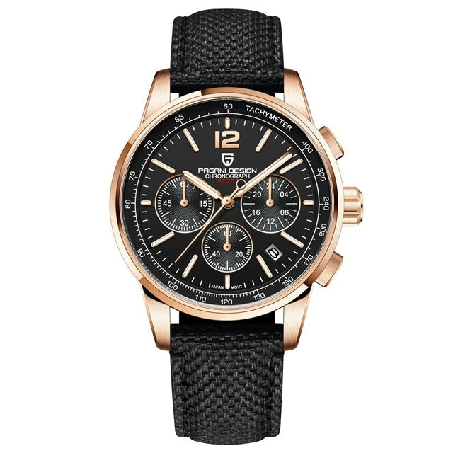 Pagani Design YS008 - Herren-Chronograph mit Datum & Carbonarmband 41 mm