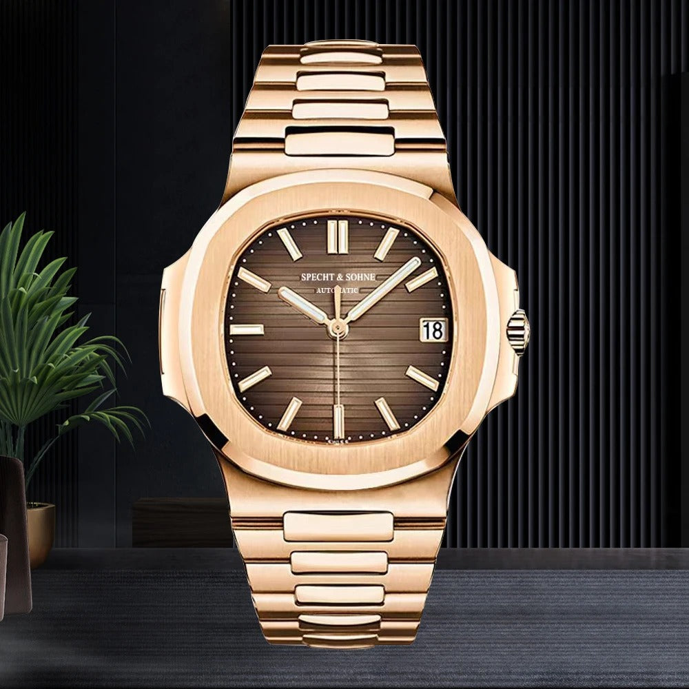 Specht & Söhne 5711 - Herren-Automatikuhr mit Datum 42 mm