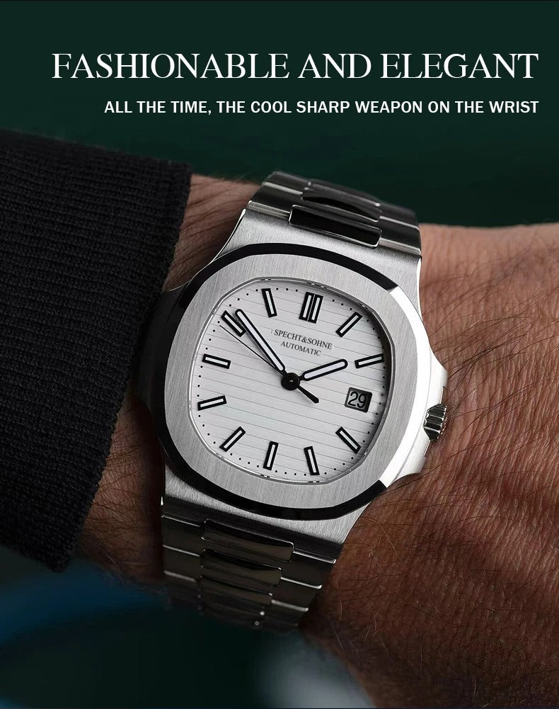 Specht & Söhne 5711 - Herren-Automatikuhr mit Datum 42 mm