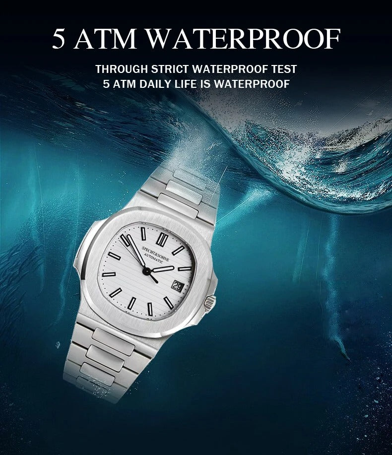 Specht & Söhne 5711 - Herren-Automatikuhr mit Datum 42 mm