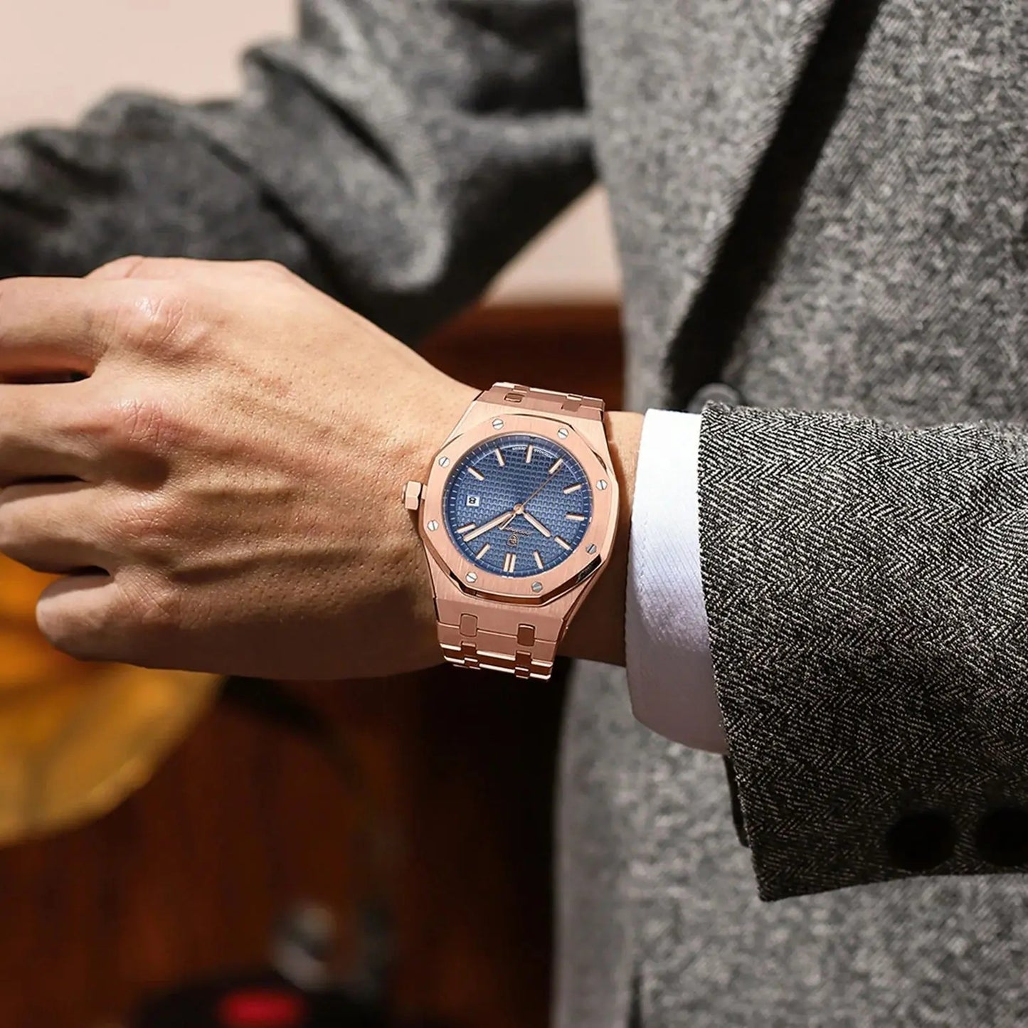Herren-Armbanduhr mit Datum 42 mm - Royal Oak Hommage