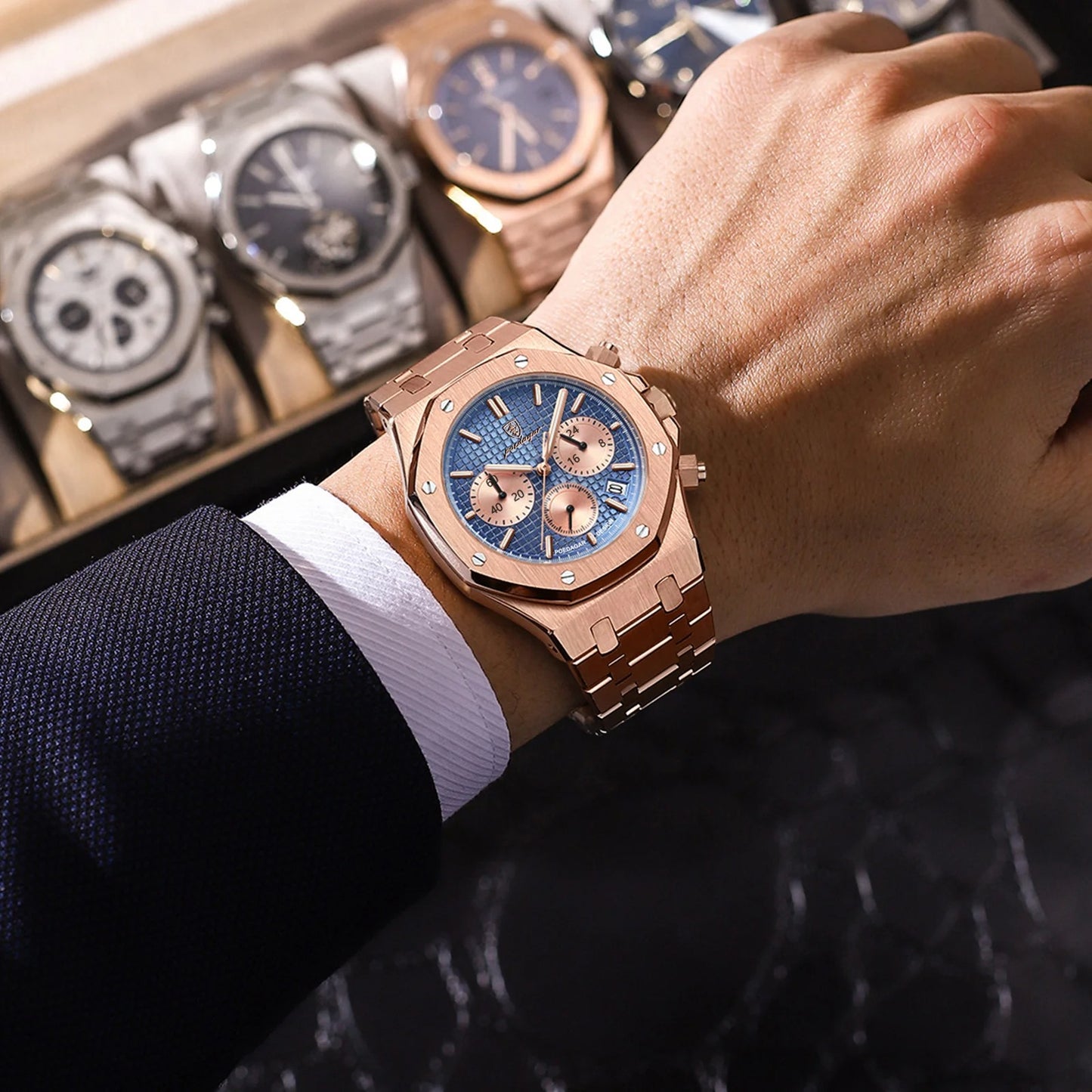 Herren-Chronograph mit Datum 42 mm - Royal Oak Hommage