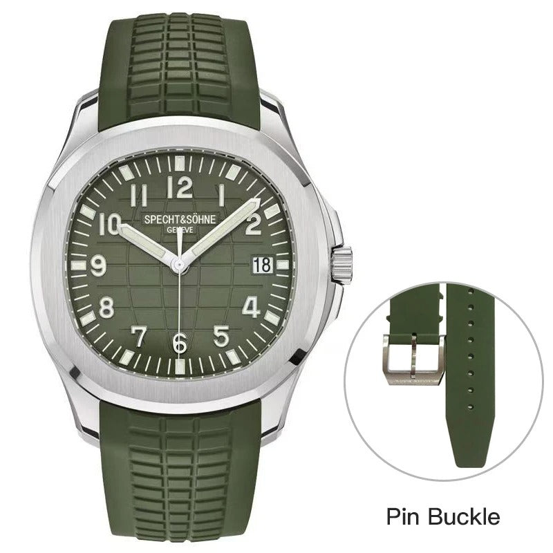 Herrenuhr Automatik Miyota 8215 | Silikonarmband Saphirglas 40mm | 4 Farben