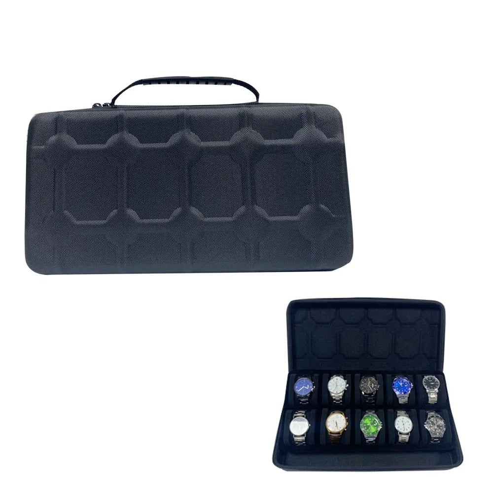 Uhrenbox für 1 - 10 Uhren - Schwarz