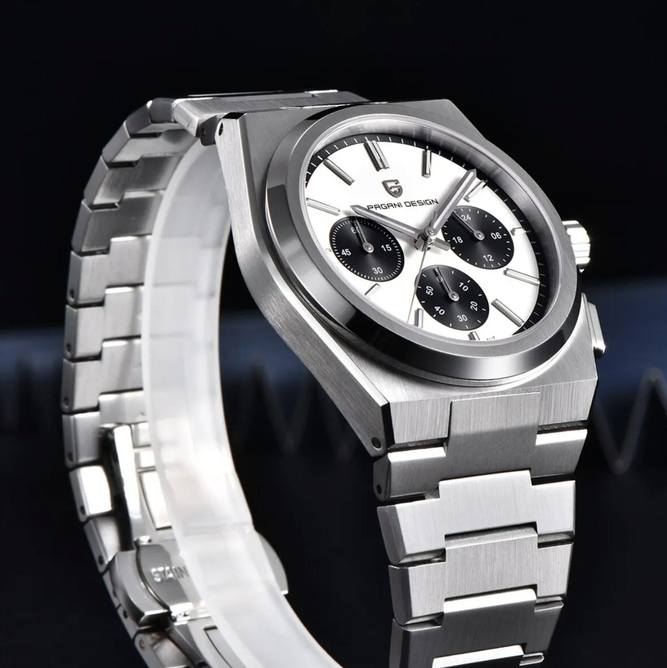 Pagani Design 1761 - Armbanduhr mit Chronograph 40 mm