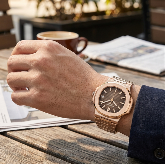 Specht & Söhne 5711 - Herren-Automatikuhr mit Datum 42 mm