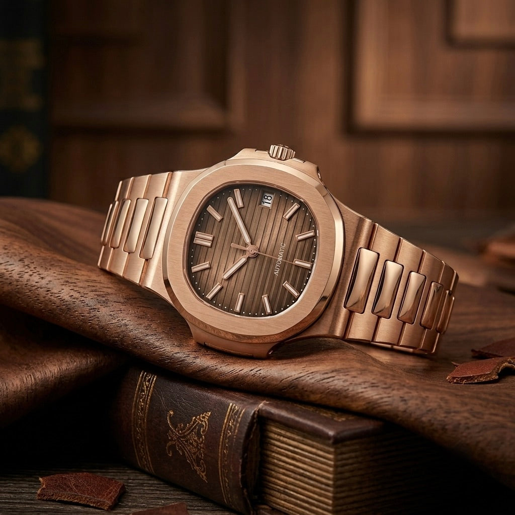 Automatikuhr Roségold NH35 | Sportliche Designuhr | Saphirglas 40mm