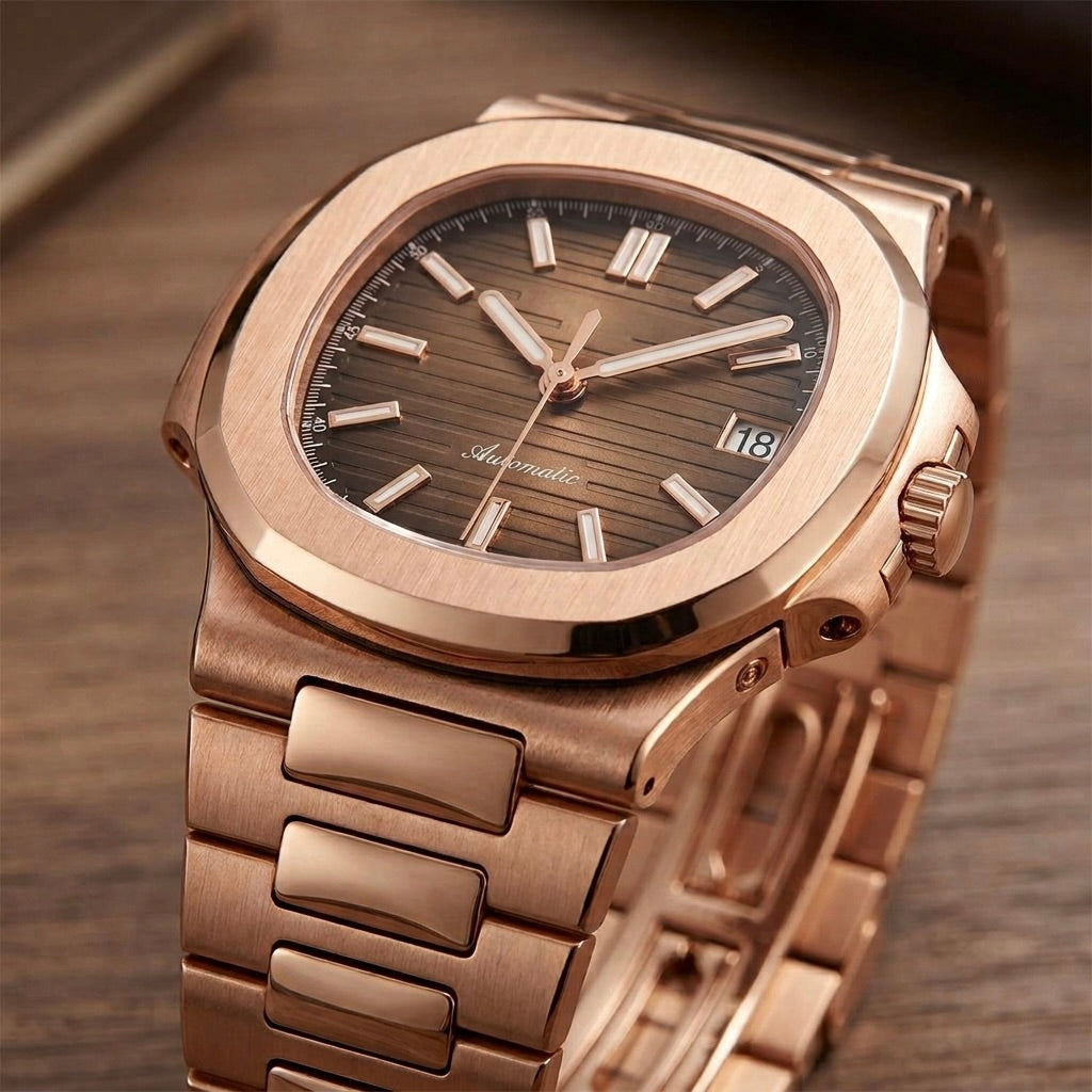 Automatikuhr Roségold NH35 | Sportliche Designuhr | Saphirglas 40mm