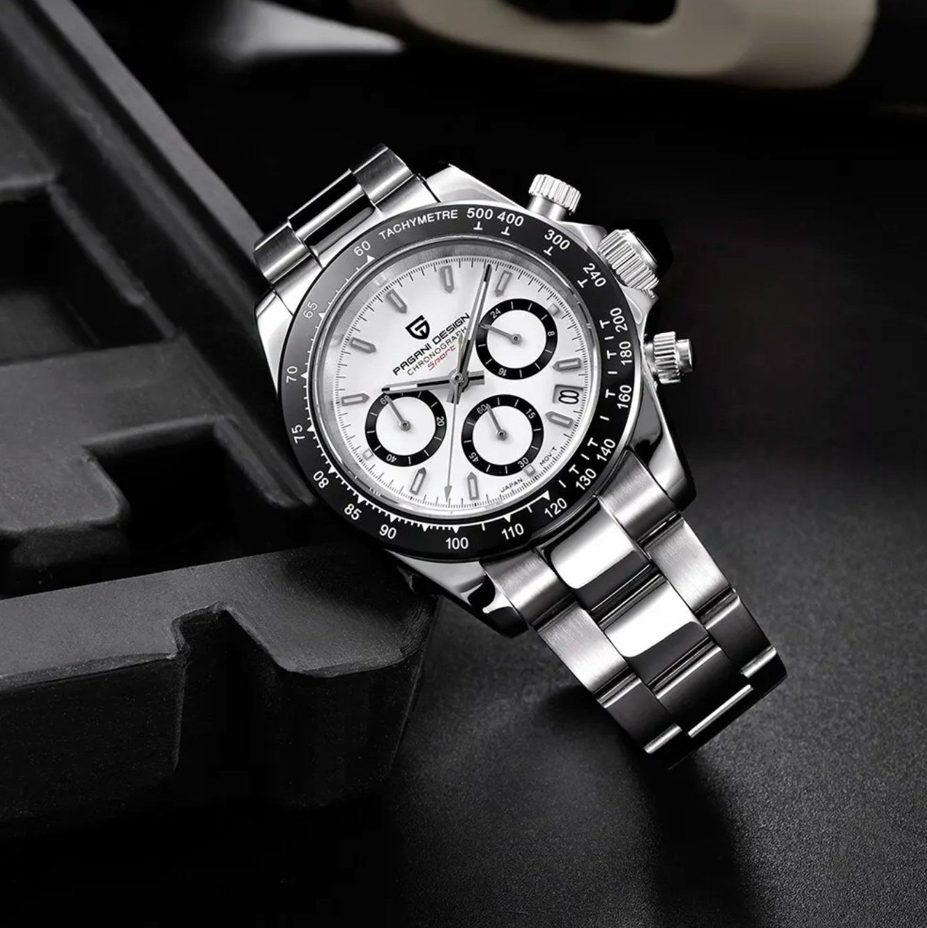 Pagani Design 1644 - Armbanduhr mit Datum und Chronograph 40 mm