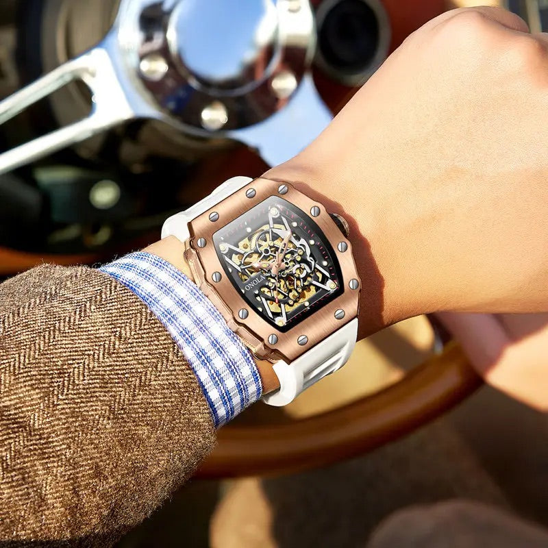 Automatikuhr Eleganz im Stil von Richard Mille Tonneau Uhrenfuchs