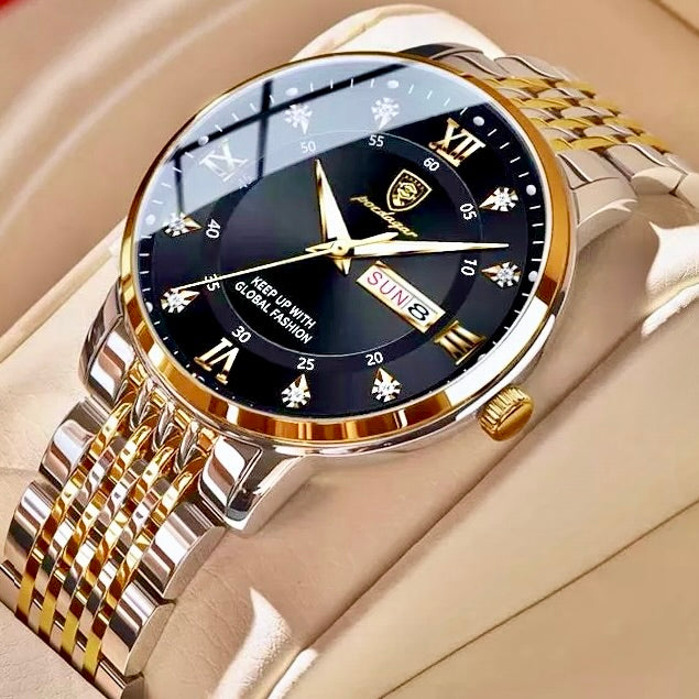 Herren-Armbanduhr mit Tag & Datum 42 mm