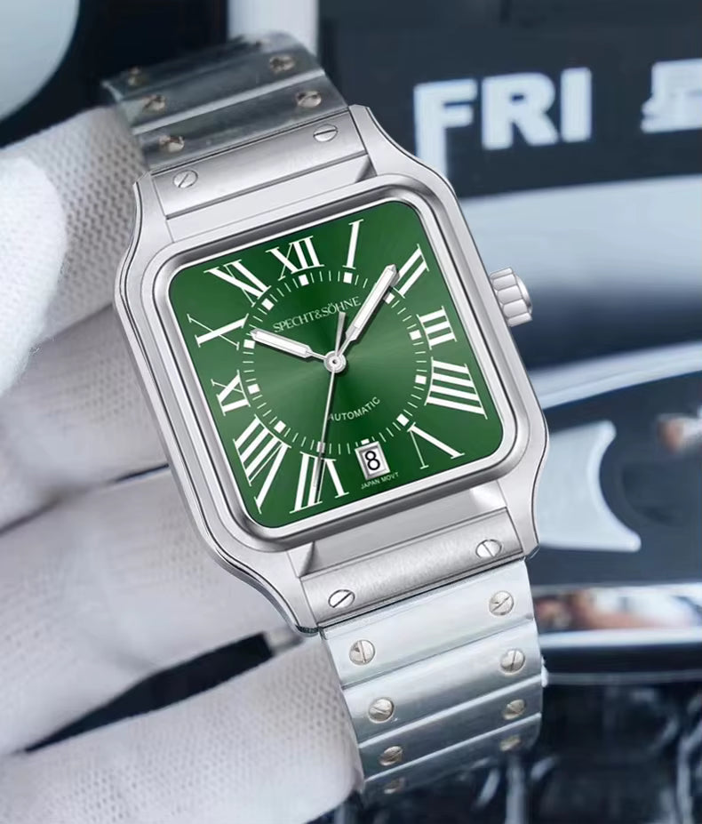 Specht & Söhne SP0011 Automatikuhr | Quadratisch Miyota 8215 Saphirglas 37x47mm