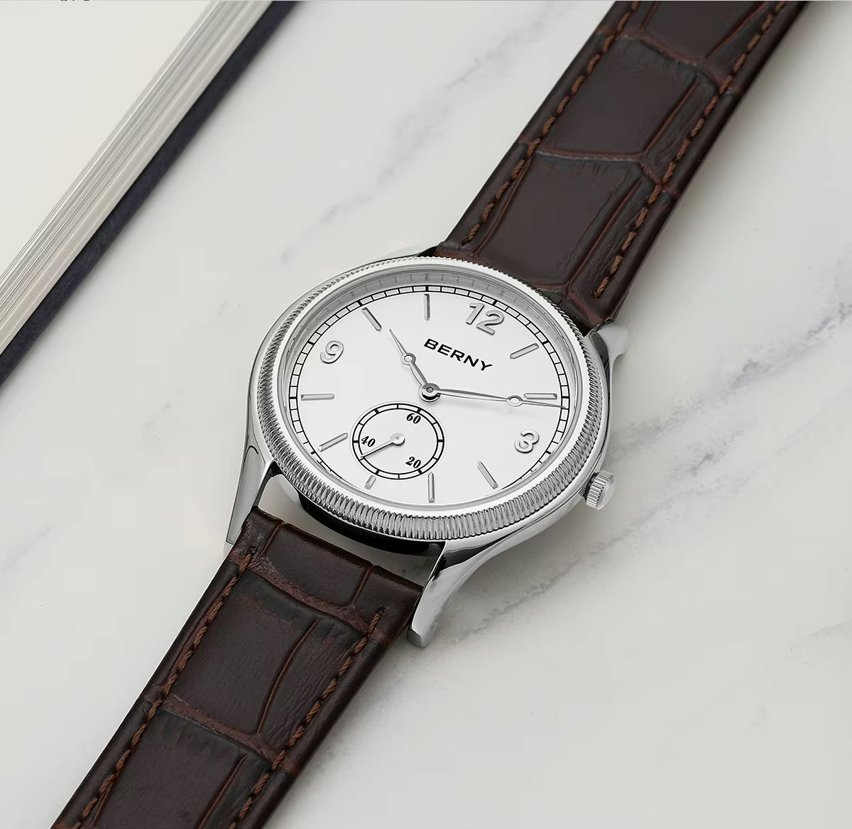 Klassik Herrenuhr – Elegante Quarzuhr mit Lederarmband | 7,5 mm dünn