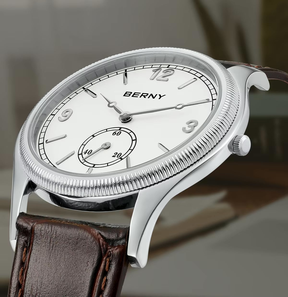 Klassik Herrenuhr – Elegante Quarzuhr mit Lederarmband | 7,5 mm dünn