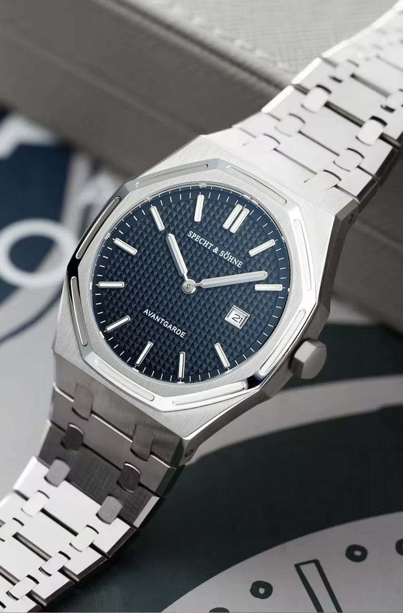 Specht & Söhne SP0030 Quarzuhr | Achteck Tapisserie VX3K Saphirglas 38mm