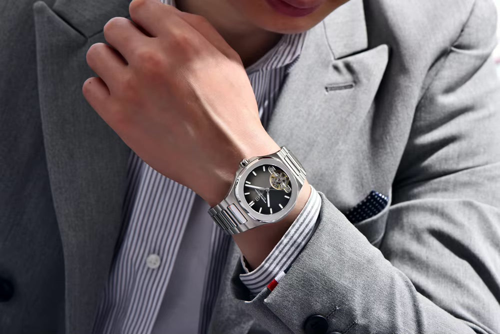 Skeleton Herrenuhr Automatik E325 | Offenes Zifferblatt | Saphirglas 42mm