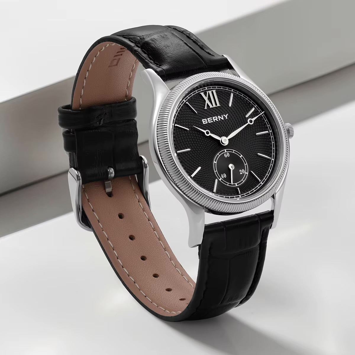 Klassik Herrenuhr – Elegante Quarzuhr mit Lederarmband | 7,5 mm dünn