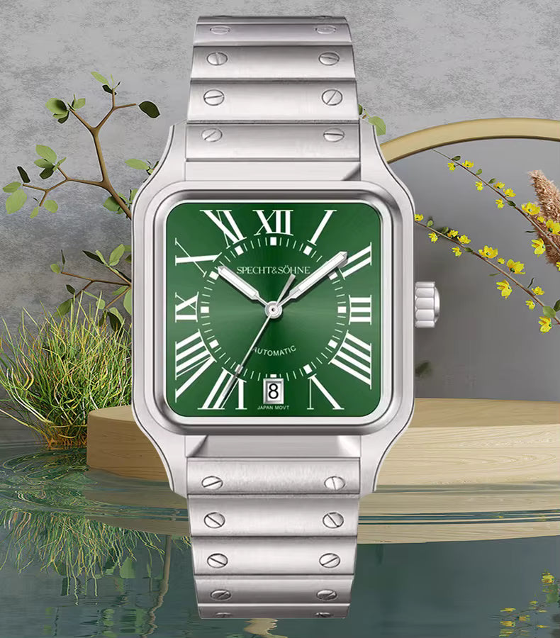 Specht & Söhne SP0011 Automatikuhr | Quadratisch Miyota 8215 Saphirglas 37x47mm