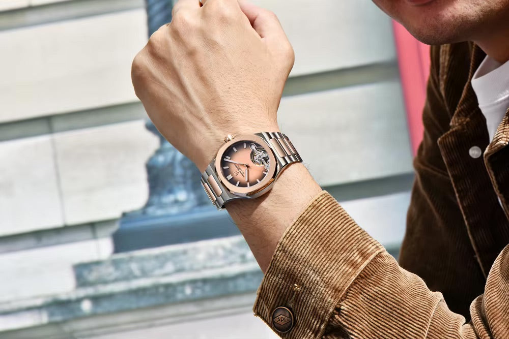 Skeleton Herrenuhr Automatik E325 | Offenes Zifferblatt | Saphirglas 42mm