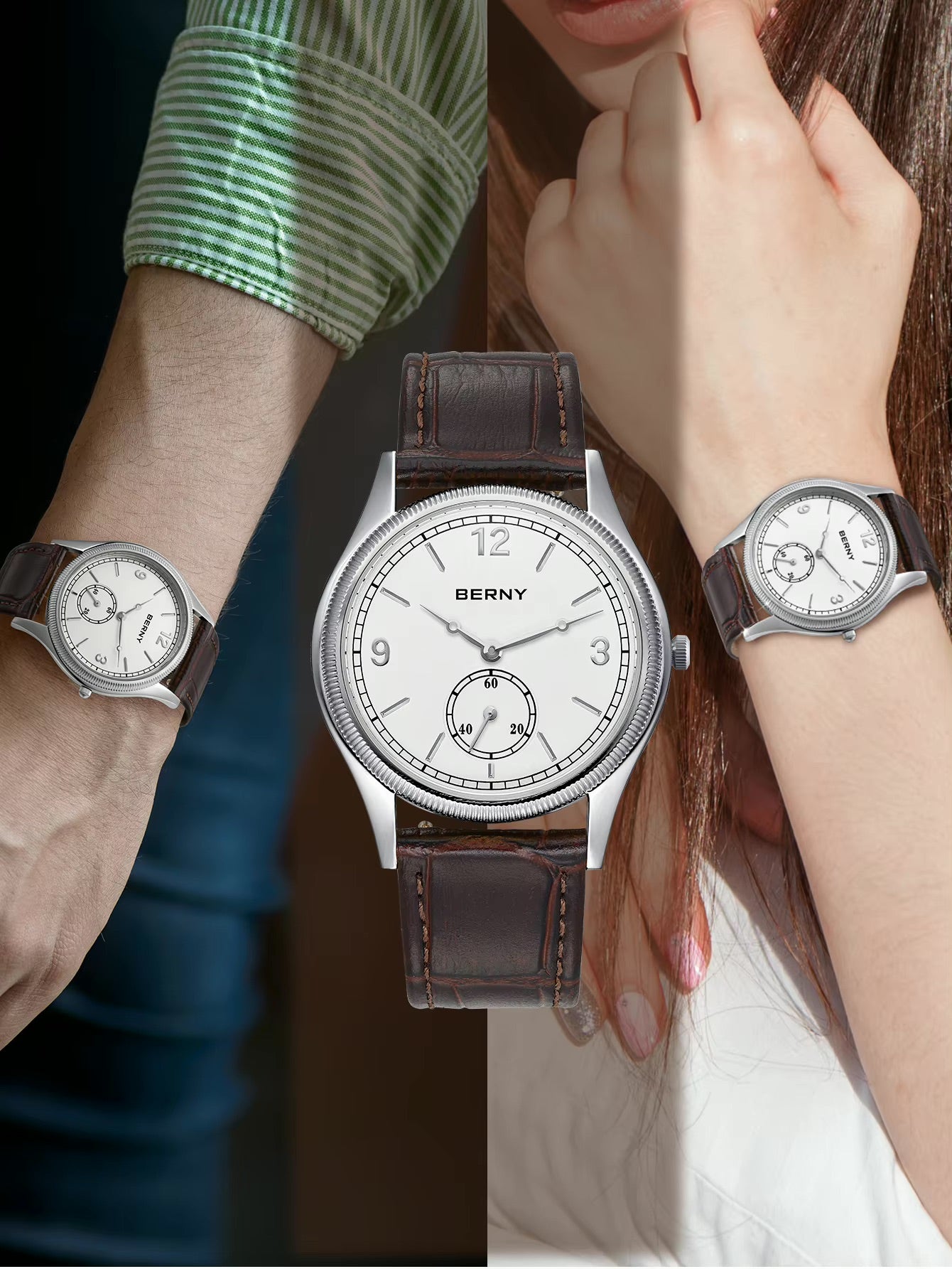 Klassik Herrenuhr – Elegante Quarzuhr mit Lederarmband | 7,5 mm dünn