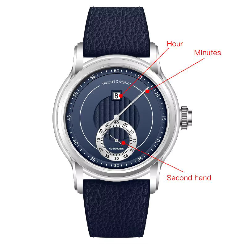 SPECHT & SÖHNE SP0032 Herrenuhr Automatik – Luxus Edelstahluhr mit Saphirglas, wasserdicht 5 Bar