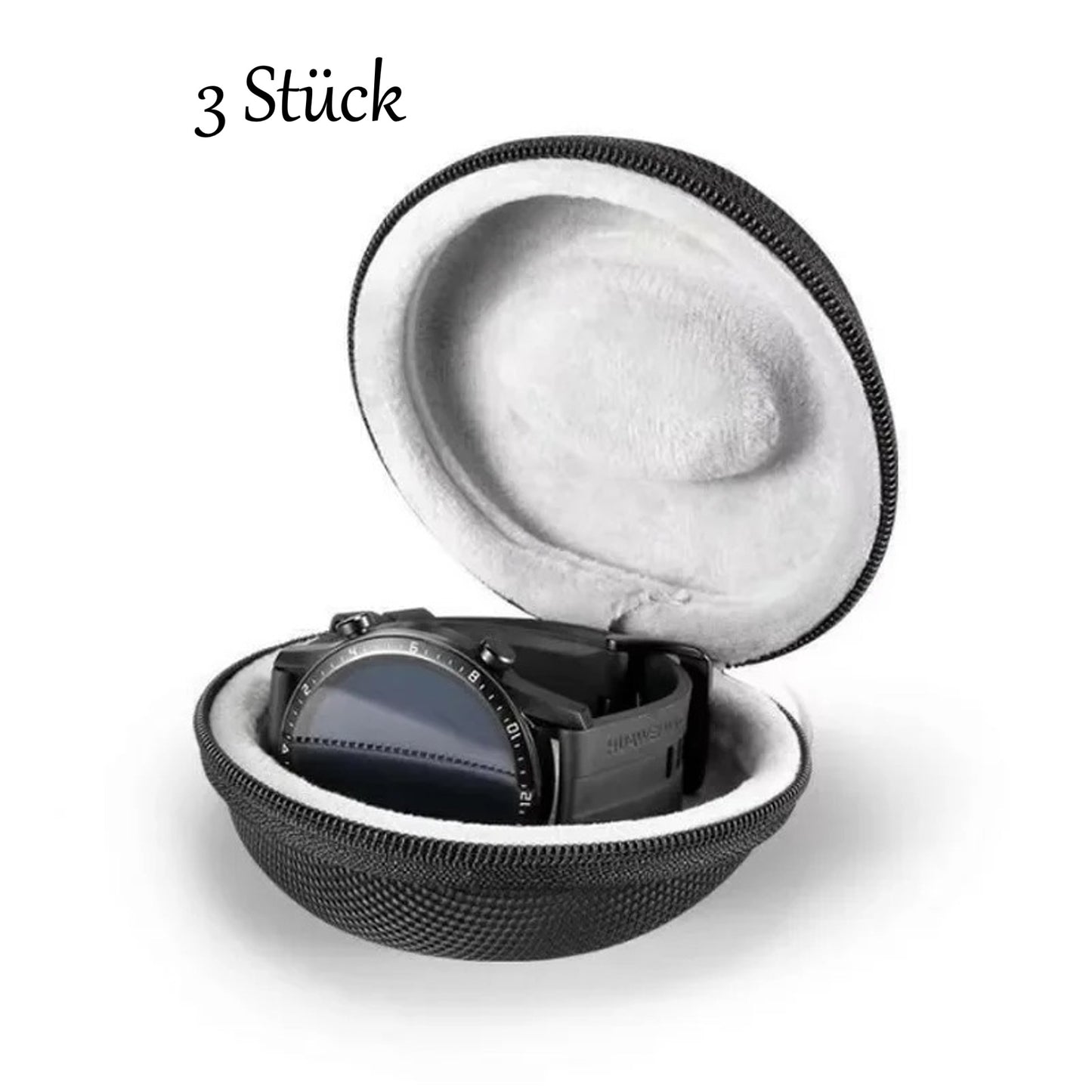 3 Stück Uhrenbox für 1 Uhr - Schwarz
