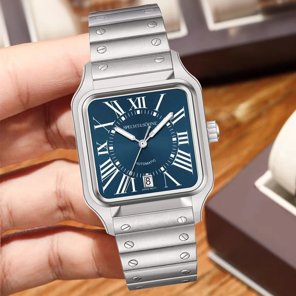 Specht & Söhne SP0011 Automatikuhr | Quadratisch Miyota 8215 Saphirglas 37x47mm