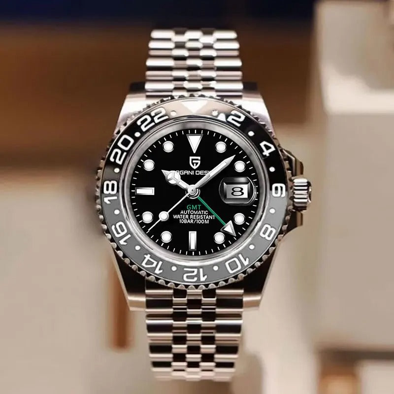 Pagani Design 1662 - Herren-Automatikuhr GMT Master mit Datum 40 mm