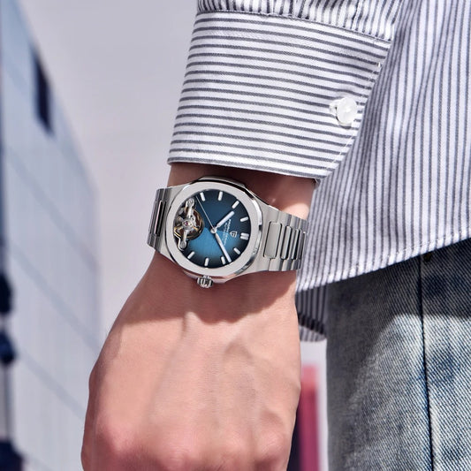 Skeleton Herrenuhr Automatik E325 | Offenes Zifferblatt | Saphirglas 42mm