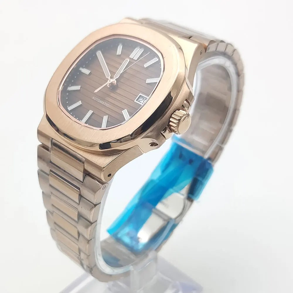 Automatikuhr im Nautilus-Stil - Roségold NH35 40 mm