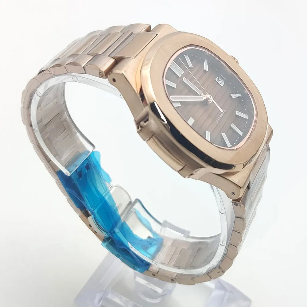 Automatikuhr im Nautilus-Stil - Roségold NH35 40 mm