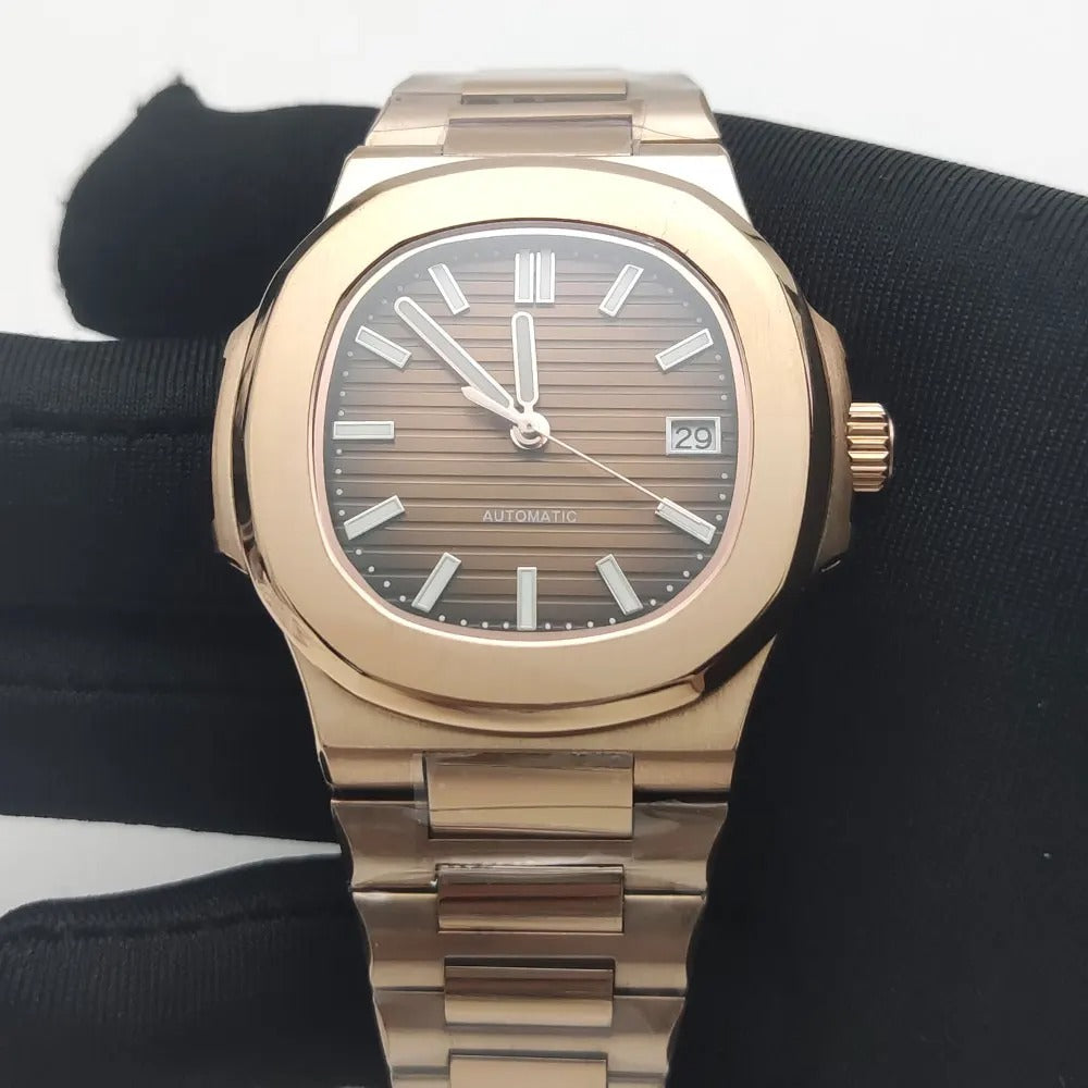 Automatikuhr im Nautilus-Stil - Roségold NH35 40 mm