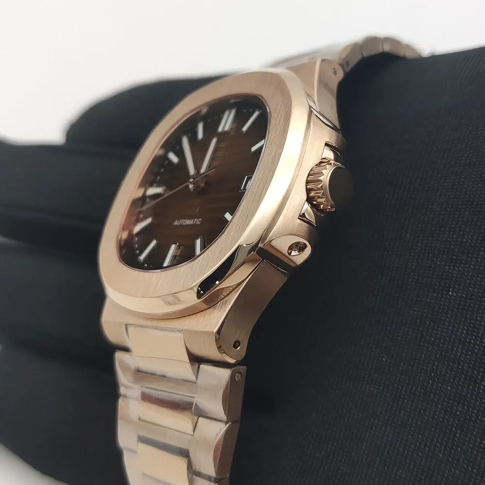 Automatikuhr im Nautilus-Stil - Roségold NH35 40 mm