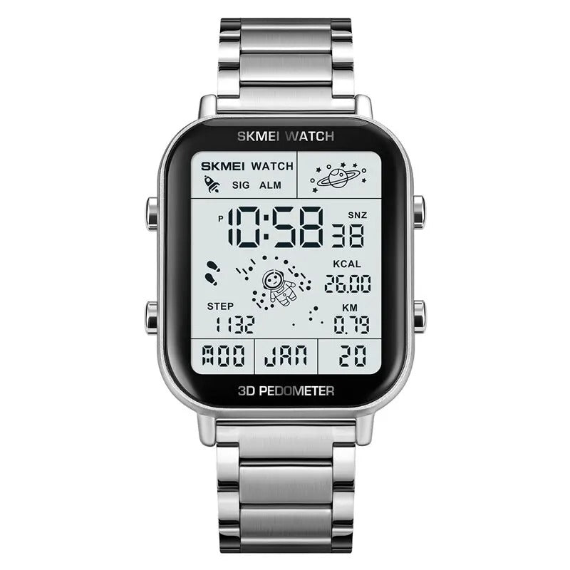 Digitale Armbanduhr mit großem Display