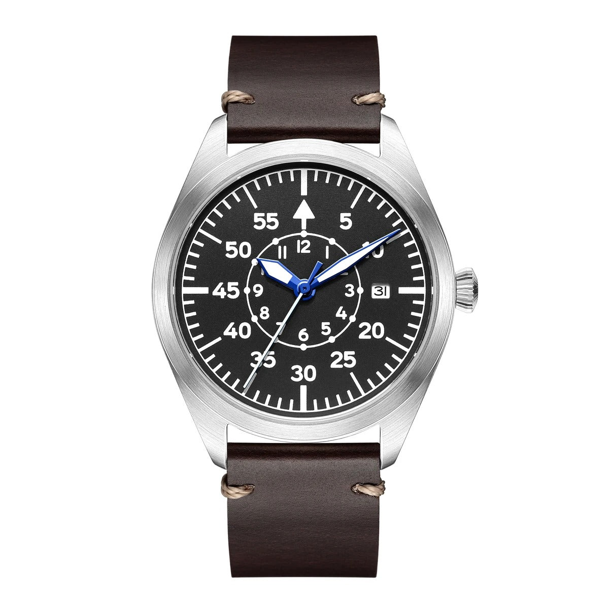 Flieger Automatikuhr | Pilotenuhr mit Datum 40 mm