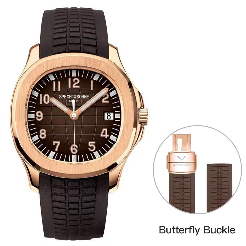 Herrenuhr Automatik Miyota 8215 | Silikonarmband Saphirglas 40mm | 4 Farben