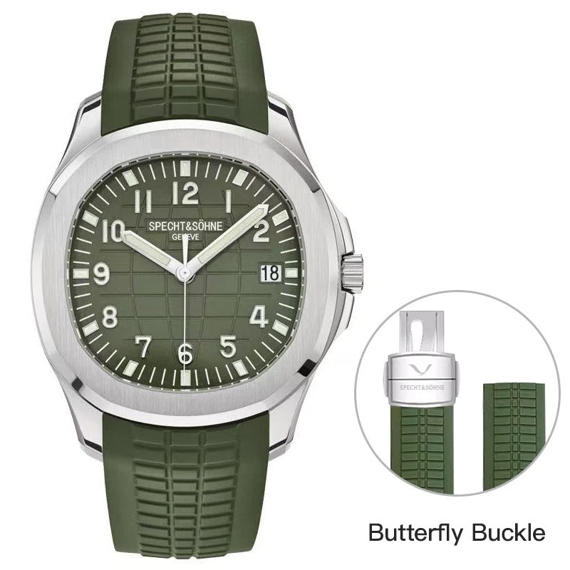 Herrenuhr Automatik Miyota 8215 | Silikonarmband Saphirglas 40mm | 4 Farben